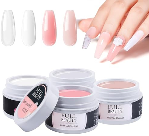 4 unidades de gel de construcción de uñas UV Houn, gel de construcción, gel de manicura, constructor de gel sólido, esmalte de uñas sólido, pegamento de uñas falso para extensión, decoración y