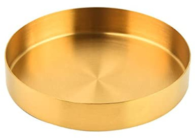 ABOOFAN Plateau De Service Rond Élégant Plateau De Service Rond Rangement De Bijoux Support De Cosmétiques Assiette À Bijoux De Bureau