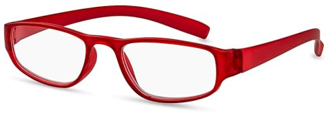 FILTRAL Extrem leichte Lesebrille in der Trendfarbe Rot/Moderne eckige Lesehilfe für Damen & Herren/+2,00 dpt F4568814