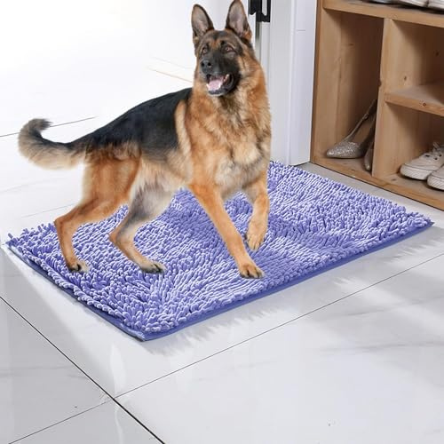 Alfombra for perros con patas embarradas, tapete for atrapar suciedad, tapete for puerta for perros, patas y zapatos mojados ultraabsorbentes, atrapasucios, alfombra de entrada lavable, tapete for per