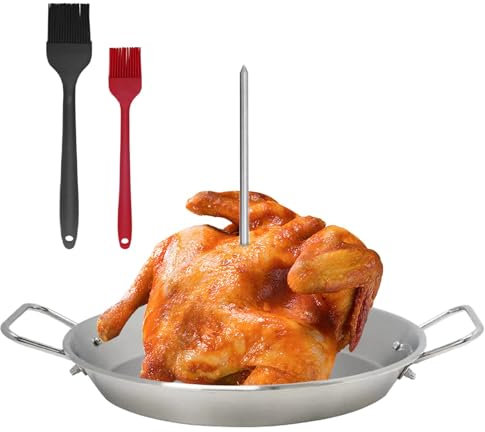 Al Pastor, spiedo per spiedo da forno, supporto per kebab senza piastra gocciolante, supporto per spiedo verticale brasiliano con 3 punte rimovibili per Shawarma