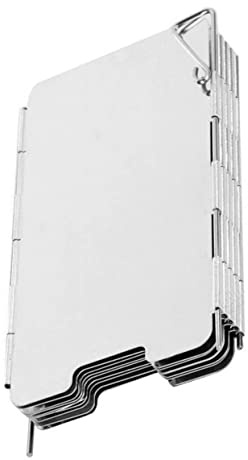 Mipcase Parabrezza Design Pieghevole in Lega di Alluminio per Stufa da Campeggio Lunghezza Regolabile, Accessori per Camping e Picnic