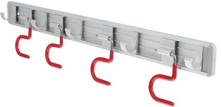 LABRIMP Mopphalter Aus Aluminiumlegierung Wandmontage Besenhalter Mit Aufhängern Haltbarer Und Wasserdichter Wischmopp-clip Für Garage Garten Und Küche