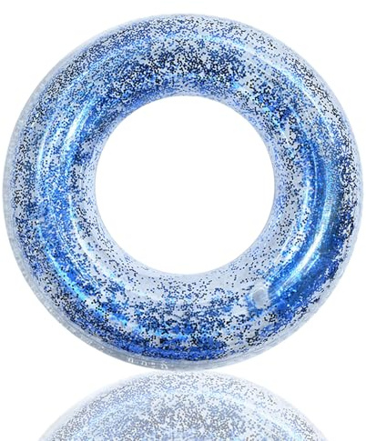 Schwimmring Erwachsene Kinder, Pailletten Aufblasbar schwimmreifen Erwachsene,Glitzer PVC Aufblasbare Schwimmbecken Schwimmer Ring Pool,Swim Ring Röhre für Frauen Mädchen Strandurlaub Sommerpool Party