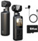 YDI Caméra de Corps 4K avec Microphone Externe, Mini Vidéo et Audio Vlog Pocket Cam Rotation 270° Caméra pour Sport, Vélo, Voyage, Enregistreurs de Police, Civils Personnels, 64GB Inclus