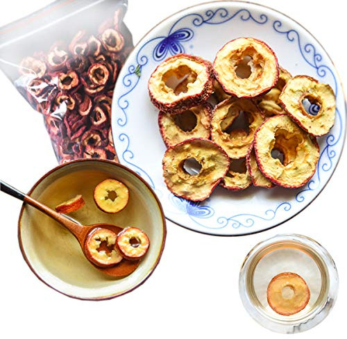 HELLOYOUNG China Rodajas de espino seco natural Alimento verde suave sabor dulce y agrio delicioso (50g)