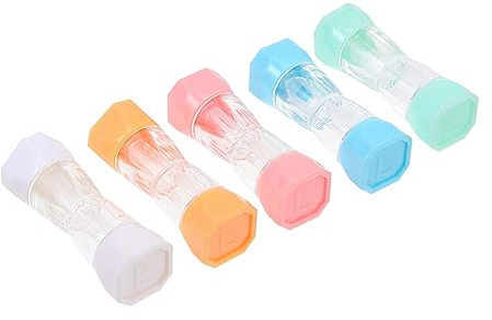 WEKAMOS 5 Stück-Pack Kontaktlinsen Aufbewahrungsbox Klein aus Kunststoff Tragbarer Objektivhalter für Reisen Schutz und Pflege von Kontaktlinsen Handliche Linsenorganizer Zufällige Farbe