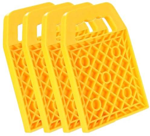 Juego de 4 Almohadillas estabilizadoras para Gato de Coche, Bloques estabilizadores multiángulo para Autocaravana, Viajes, Camping, estacionamiento, Playa, Picnic, Viaje por Carretera