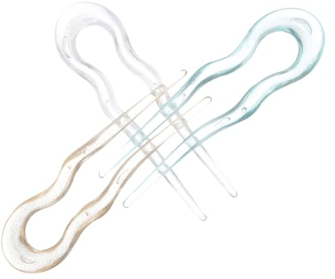 OUNONA 3 Stück U-förmige Haarnadeln aus Kunststoff für Dünnes Haar Leicht und Elegant für Hochsteckfrisuren und Alltag Minimalistisches Design in Verschiedenen Farben