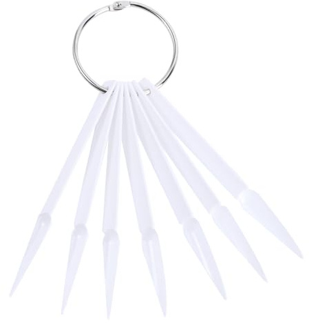 PartyKindom 100pièces Plaques De Couleur Éventail Pour Présentation Ongles Pratique Manucure Et Affichage Nail Art Conseils Pour Entraînement Et Nuancier Blanc Portable
