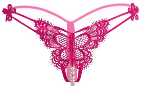 Generisch Lingerie Femmes Pour Thongs String Perlé Sous-vêtements Dentelle Constante Culotte Sexy G Dentelle Lingerie Sexy Sous-vêtements, Rose, taille unique
