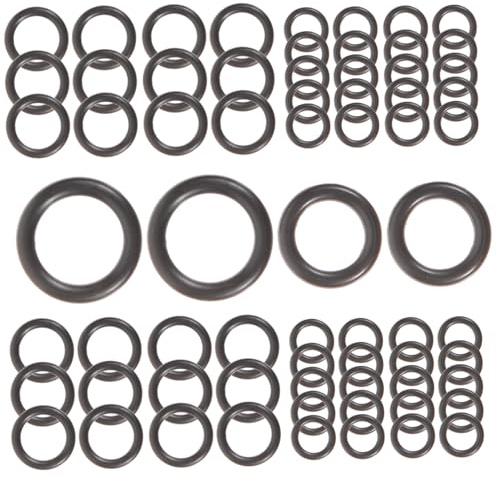 WEKADRIN 80 Piezas Kit de Juntas Tóricas de Caucho para Sellado Válvulas Anillos de Estanqueidad Resistentes Presión para Limpiadoras de Alta Presión de para Lavadora Fácil Instalación y