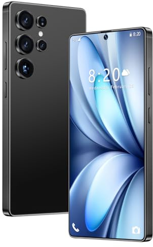Smartphone S26 Ultra Pas Cher, Version Internationale débloquée, écran HD 7,3 Pouces, Android 14.0, 16 Go de RAM, 1 to de ROM, Double SIM, réseau 5G, pour Jeux TV,Black-1TB