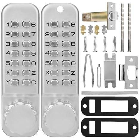 YIXANNX Keypad Locks for Doors Home with Double Sided Keypad Gate Lock Digital Code Lock Door Mechanical Combination Locks