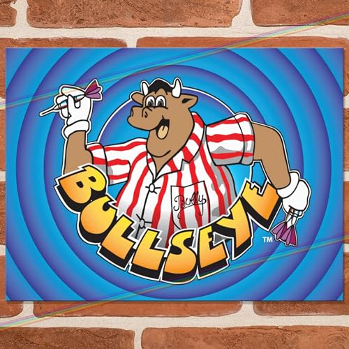 Bullseye Funny Metal Bar Signs Father's Day Bar Accessories for Home Pub Indoor or Outdoor Garden Garage Vintage Retro Wall Plaque Man Cave Gift Vintage Retro Memorabilia UK 20cm x 15cm