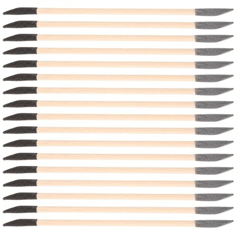 BELLIFFY 60 Pezzi Bastoncini Cuticole in Legno Doppia Punta per Manicure e Pedicure Strumenti Dettaglio Unghie Resistenti e Leggeri Levigatura e Lucidatura Precisa per Cura Unghie
