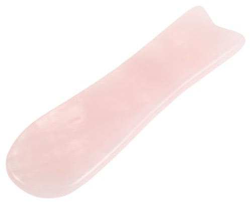SOLUSTRE Gesichts Gua Sha aus Natürlichem Rosa Kristallquarz für Sanfte Hautentspannung und Beruhigende Massage zur Stresslinderung im Beauty Bereich
