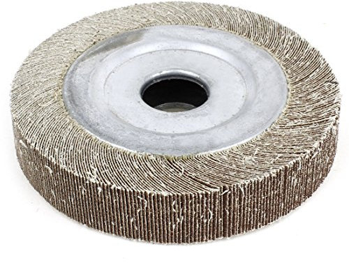 Aexit Emery Schleif-, Schrupp- & Trennmaterial Reinigungstuch 125 mm Kopf 20 mm Dia Schaft 80 Grit Fächerschleifer Schleifen Lamellenschleifer