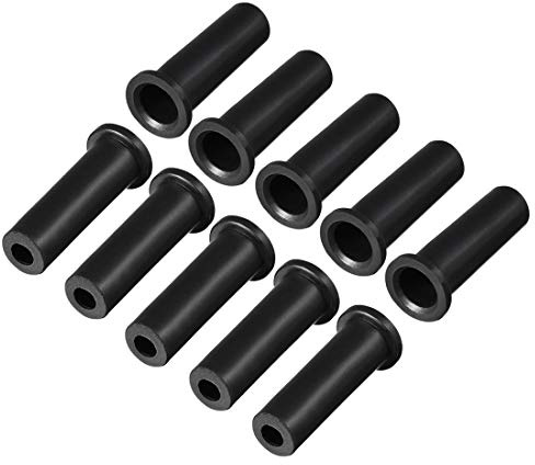 sourcing map 10pcs 10-6mm Manchon Cordon Protecteur Fil d'alimentation Sortie de Machine Gaine Passe-câble Passe-Fil PVC 39mm pour Outil Electrique Noir