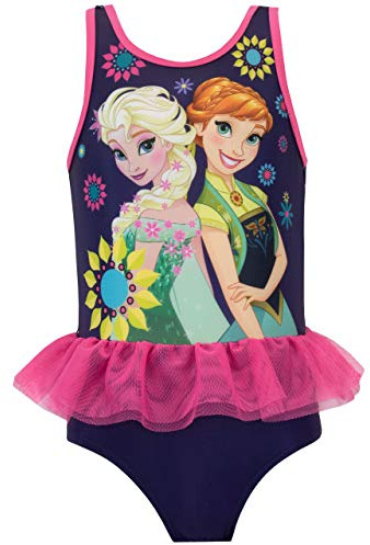 Disney Bañador Frozen Bañador De Natación Anna Y Elsa | Bañadores De Natación para Niña | Merchandising Oficial De Frozen | 4 a 5 Años