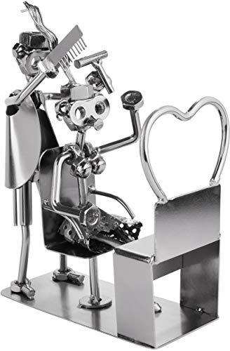 BRUBAKER Vite Uomo Parrucchiere - Fatto a Mano in Ferro Figura in Metallo Parrucchiere - Figura in Metallo Idea Regalo per Parrucchieri e Barbieri