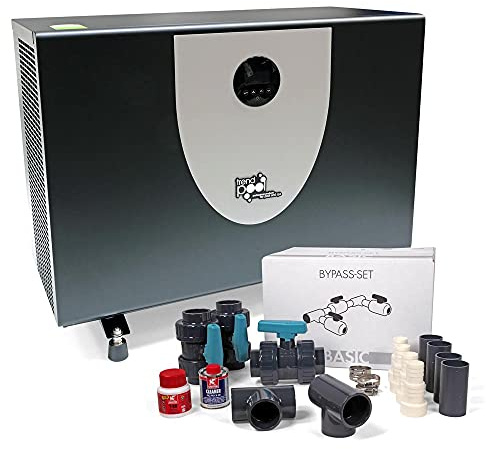 Trendpool AquaSilence Full Inverter Wärmepumpe Poolheizung inkl. Wi-Fi + Laja Bypass-Set 13 kW- bis 35m³