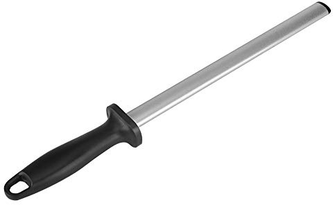 RGBS 12 inch Diamant Wetzstahl Messerschärfer Stab 600 Körnung, Professional Extra Fine Oval Messerschärfer Steel Rod, Küche Diamond Coated Honing Steel für Chefs Honing Butcher Messer Küchenmesse