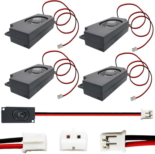 CTRICALVER 4 pcs 3 Watt 8 Ohm Altoparlante Mini Altoparlante, con JST-PH2.0 Interface, Per Varietà di piccoli progetti elettronici (nero)