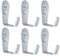 Beilala Coat Hooks Wall Mounted, 6 Pack Brushed Stainless Steel Door Hooks Heavy Duty Single Wall Hook, Large L Metal Hook for Clothes Robe Towel Hat Bag Key Cup
