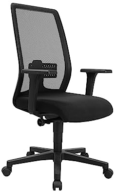 Topstar EUROSTAR 200 Bürodrehstuhl, Kunststoff, Schwarz/Schwarz, Standard | Made in Germany | Ergonomisch | Drehstuhl, Schreibtischstuhl | höhenverstellbar | Geprüfte Sicherheit nach GS-Intertek