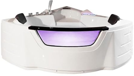 Vidalux WB13 Deluxe 1350 x 1350 Corner Whirlpool & Airspa Bath, White - Full Control Over The Bluetooth Feature and Wireless Speaker - 3 Years Warranty and Fully European CE Approved