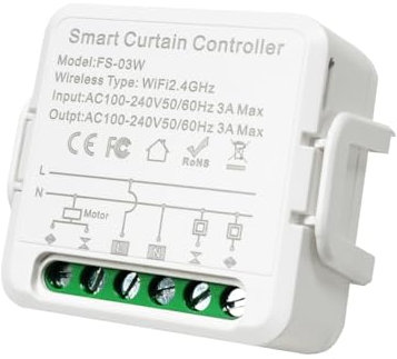 LED ATOMANT Mini Interruptor Persianas WiFi, Controlador programable con Temporizador, Control Remoto APP Smart Life y Voz, Compatible con Alexa y Google Home, Uso con cortinas o persianas electricas