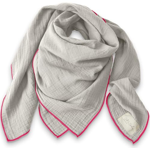 Salt & Sand Musselin Tuch Damen PREMIUM QUALITÄT/Schals & Tücher für Damen/Halstuch Damen/Musselin Schal Damen/Musselintuch Damen/Halstuch - ÖKO-TEX 100 - besonders hautfreundlich