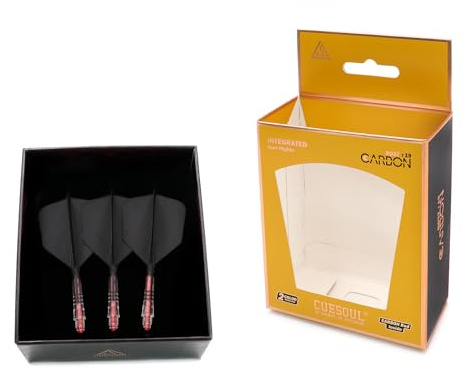 CUESOUL ROST T19 Carbon Integrierter Dartschaft und Flight Big Wing-Form, 3er-Set