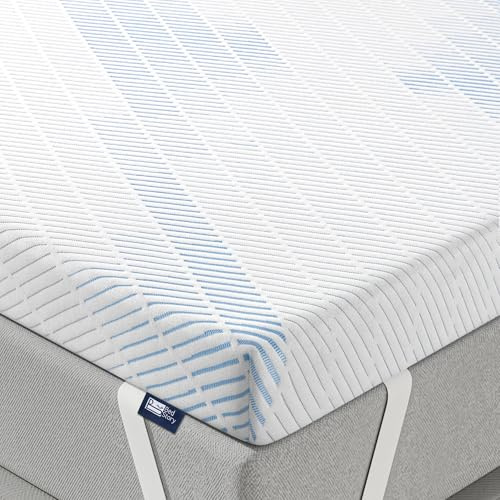 BedStory Surmatelas 140 x 190 | sur-Matelas 2 Personnes Mémoire de Forme Gel | Soutien Ergonomique | Housse Hypoallergénique Amovible et Lavable | Épaisseur 7 cm