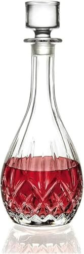 Decanter di cristallo per vino, Decanter Decanter Decanter for vino Decanter for vino Decanter for vino inciso in vetro cristallo semplice di alta qualità