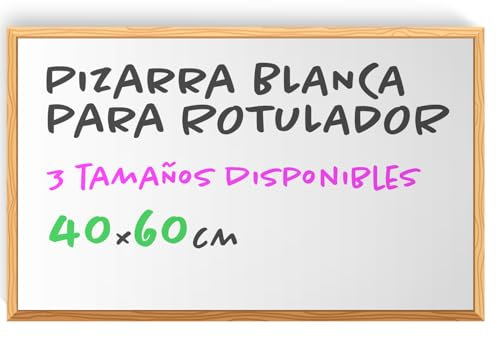 Ofituria Tableau blanc avec cadre en bois pour mariage, enfants, école et maison, idéal pour salle de classe, restauration et événements, 40 x 60 cm
