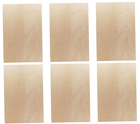 SEWACC 6stücke Holzscheiben Blanko Holzplatten Für Kreative Bastelprojekte Für Malerei Beschriftungen Und Dekorationen Natürliche Holzoberfläche