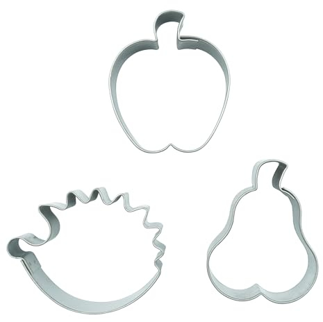 BekkiB - 3er-Set Ausstecher Herbst- Spülmaschinengeeignete Ausstechformen aus Edelstahl - Zum Backen für Plätzchen - 7603
