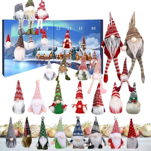 Wichtel Adventskalender 2025, 24 Tage Weihnachtswichtel Countdown-Kalender, Weihnachtswichtel-Dekorationen, Wichtel Puppe 24 Tage Countdown Kalender Für Kinder Und Erwachsene