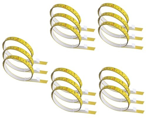 Artibetter 15pezzi Pz Di Misuratori Adesivi Carbonio Righe Per Misurazione Di Tavoli Da Falegnameria Scale Metriche e Imperiali Con Retro Adesivo Per Superfici Di Lavoro