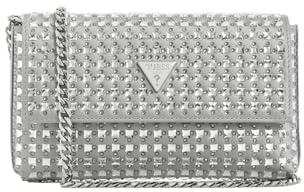GUESS Zalina Mini Flap Clutch Silver