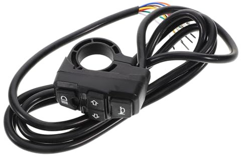 PRETYZOOM Interruttore Moto Per Luci, Tromba e Indicatori Di Direzione Kit Pulsanti Manubrio Per Fari Accensione Spegnimento e Segnalazioni Compatibile Scooter e Bici Elettriche