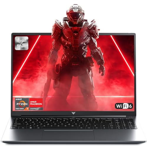 ACEMAGIC 16,1”Ordinateur Portable Ryzen 7 5700U(8 Core/16T,4,3 GHz) Boîtier métallique 16 Go RAM DDR4*2 NVME 512Go SSD Extension 2TB,Clavier Rétroéclairage WiFi 6,Type C,USB 3.2 Gaming Laptop
