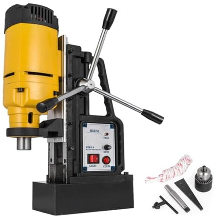 YQVEOT Bench Drill, 1200W Magnetic Drilling Machine 13000N Magnetic Drill Press Boring Maximum Boring Depth Magnet Force Tapping