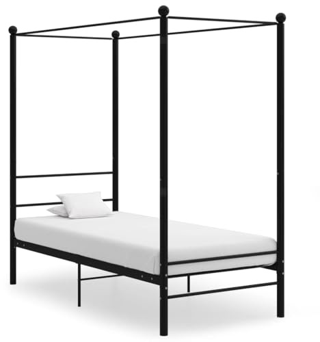 WKIEQACO Himmel Bettrahmen ohne Matratze schwarz Metall 90x200 cm Betten & Zubehör Betten & Bettrahmen