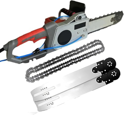 Electric Concrete Chain Saw,Handheld Brushless Chainsaw,Concrete Cutting Chain Saw,Electric Diamond Chain Wall Cutter,for Slotted Rebar,Marble,Bricks and Marble,01,480