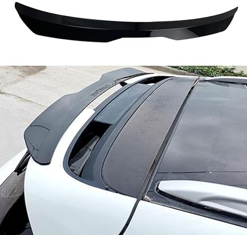 ZZQYLF ABS Voiture Becquets Arrière pour Peugeot 207 SW 2007 2008 2009, Coffre Arrière Aileron Spoiler Décoration Accessoires,Gloss Black