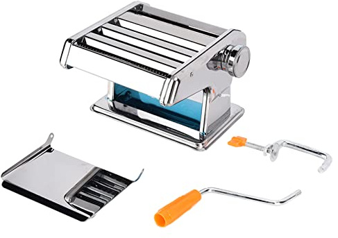 Fockety Machine à Plestes, pressé à Main Manuelle en Acier Inoxydable avec Rouleau à Pâtetes et Coupé-p Detes, 9 Régages d'Épaisseur