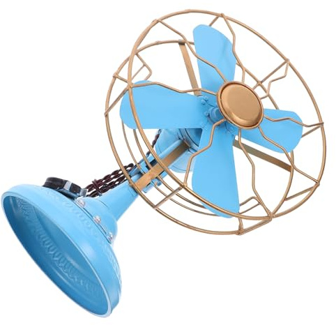 Warmhm Ventilatore in Ferro Battuto Vintage da Tavolo Antico Scultura Ornamento Statico per Casa Decorazioni da Tavolo Oggetti di Scena per Foto Accessori per Soggiorno